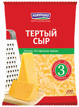 Сыр тертый КИПРИНО Три сыра без змж 200гр