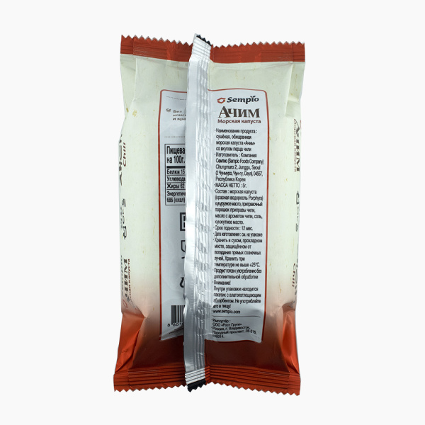 Морская капуста АЧИМ со вкусом перца чили 5 гр
