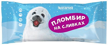 Мороженое АНГАРИЯ Пломбир на сливках без змж 80гр эскимо