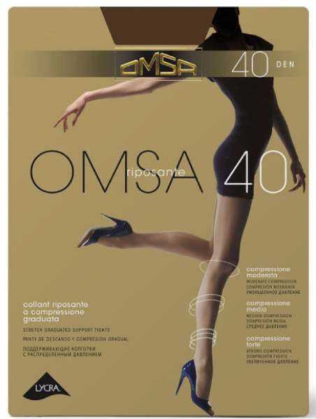 Колготки классические Omsa Attiva 40 ден Цвет Дайно Размер 3