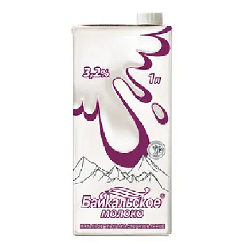 Молоко ЯНТА Байкальское 3,2% без змж 1л. т/п с крышкой