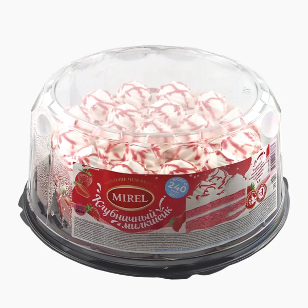 Торт МИРЕЛЬ Клубничный Милк шейк 0,650гр
