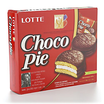 Печенье ЧОКО-ПАЙ Лотте 336гр