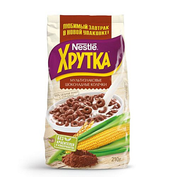 Завтрак сухой ХРУТКА шоколадные колечки 210гр