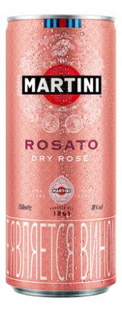 Напиток виноградосодержащий Martini Rosato Dry розовый полусухой 0.25л 10%