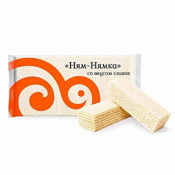 Вафли СЛАДОНЕЖ Ням-нямка со вкусом сливок 200гр