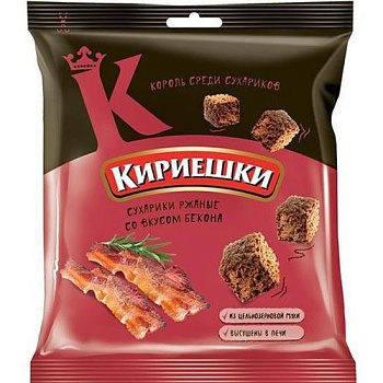 Сухарики КИРИЕШКИ бекон 40гр БС101