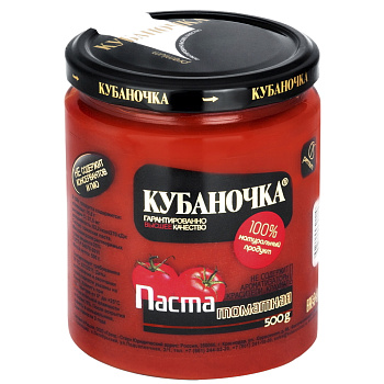 Паста томатная КУБАНОЧКА 500 гр ст/б