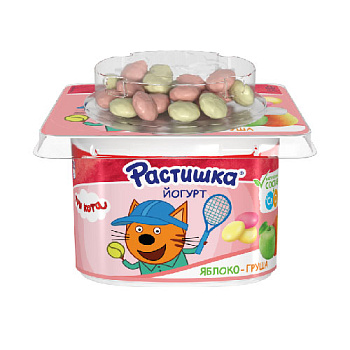 Йогурт РАСТИШКА с печеньем яблоко, груша 3% без змж 118гр