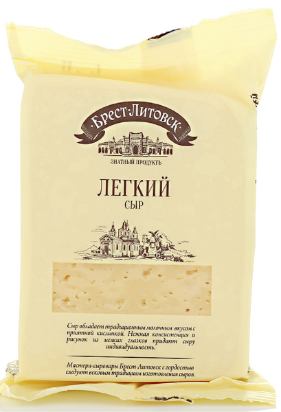 Сыр БРЕСТ-ЛИТОВСК лёгкий 35% без змж 200гр