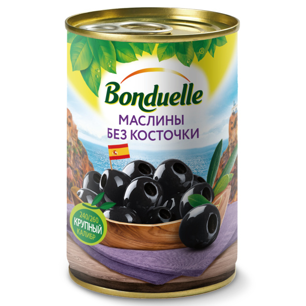 Маслины БОНДЮЭЛЬ б/к 300 гр ж/б