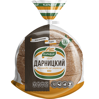 Хлеб КАРАВАЙ Ангарский Дарницкий 600гр