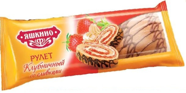 Рулет с клубничной начинкой ЯШКИНО 200гр МБ137