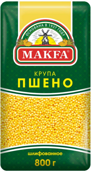 Крупа пшено МАКФА шлифованное 800гр