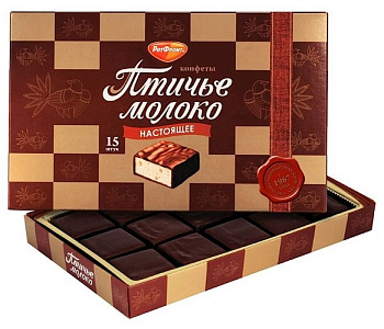 Конфеты РОТ ФРОНТ Птичье молоко слив-ванильн. 200гр КОРОБКА