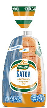 Батон КАРАВАЙ Нарезной 175гр.