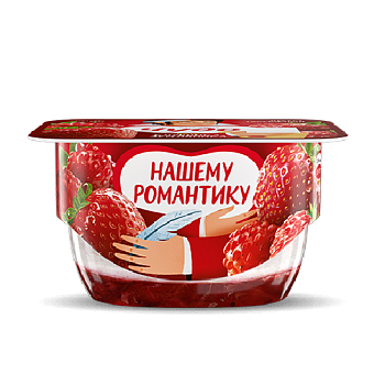 Десерт творожный ЧУДО земляника-клубника 4% без змж 100гр