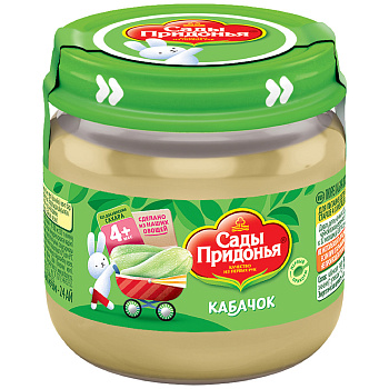 Пюре САДЫ ПРИДОНЬЯ кабачковое 80гр банка