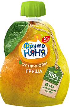 Пюре ФРУТОНЯНЯ Груша нат. 90гр м/у
