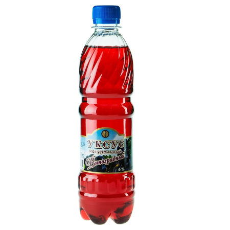 Уксус СП МИРНЫЙ виноградный натуральный 6% 500 мл. ПЭТ