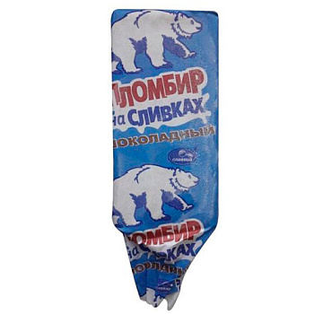 Мороженое СЛАВИЦА Пломбир на сливках шоколадный без змж 80гр в пергаменте