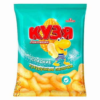 Палочки кукурузные КУЗЯ ЛАКОМКИН сахар. пудрой 140гр