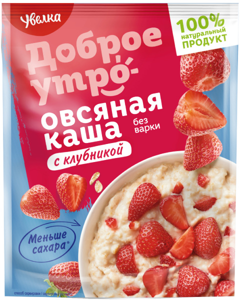 Каша УВЕЛКА овсяная б/п с клубникой 40гр.