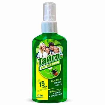 Спрей ТАЙГА Антиклещ от клещей 125 мл. Эк ИН-26
