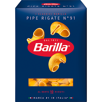 Макароны БАРИЛЛА Пипе Ригате №91 450гр