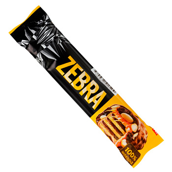 Вафли Зебра с молочным шоколадом 40гр ЯВ252